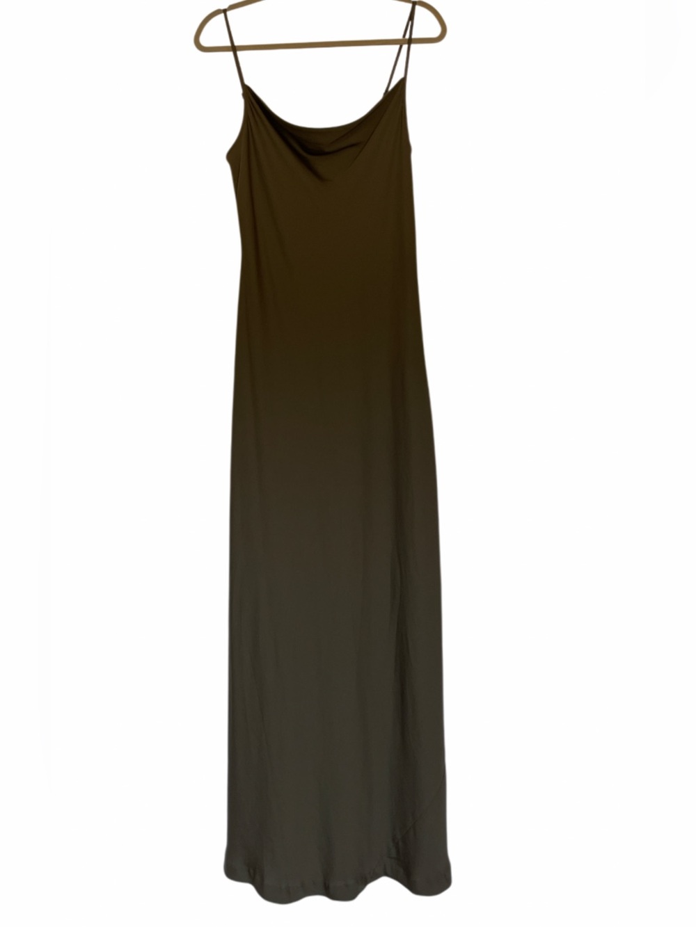 Banana Republic Olive Green Maxi Slip Dress Size 8 - Picture 3 of 5